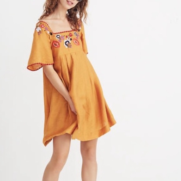 Madewell Dresses & Skirts - NWT MADEWELL Embroidered Square Neck Mini